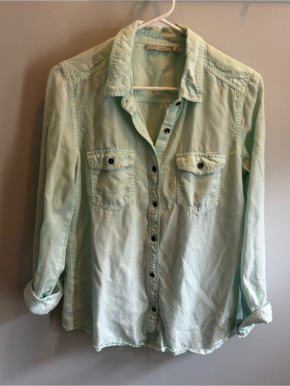 Halogen Mint Green Button-Down Shirt